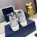 B23 High-Top Sneaker Dior Gray CD Diamond Canvas