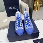 B23 High-Top Sneaker Blue Dior Oblique Canvas