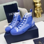 B23 High-Top Sneaker Blue Dior Oblique Canvas