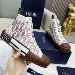 B23 High-Top Sneaker Coffee Dior Oblique Canvas