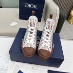 B23 High-Top Sneaker Coffee Dior Oblique Canvas