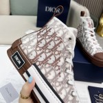 B23 High-Top Sneaker Coffee Dior Oblique Canvas