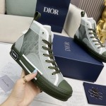 B23 High-Top Sneaker Olive Dior Oblique Canvas