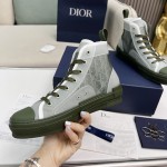 B23 High-Top Sneaker Olive Dior Oblique Canvas