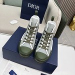 B23 High-Top Sneaker Olive Dior Oblique Canvas