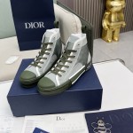 B23 High-Top Sneaker Olive Dior Oblique Canvas