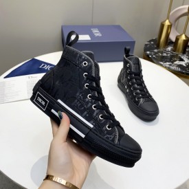 B23 High-Top Sneaker Black Dior Oblique Canvas