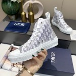 B23 DIOR AND KENNY SCHARF High-Top Sneaker White and Purple