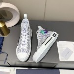 B23 DIOR AND KENNY SCHARF High-Top Sneaker White and Purple