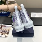 B23 DIOR AND KENNY SCHARF High-Top Sneaker White and Purple