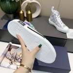 B23 DIOR AND KENNY SCHARF High-Top Sneaker White and Purple