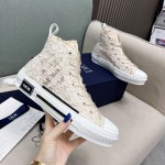 B23 High-Top Sneaker Cream Dior Oblique Macrame