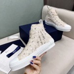 B23 High-Top Sneaker Cream Dior Oblique Macrame