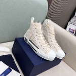 B23 High-Top Sneaker Cream Dior Oblique Macrame