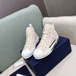 B23 High-Top Sneaker Cream Dior Oblique Macrame