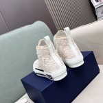 B23 High-Top Sneaker Cream Dior Oblique Macrame