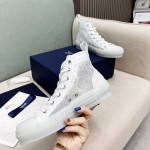 B23 High-Top Sneaker Transparent Canvas with White Raised Dior Oblique Motif