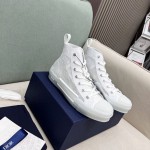 B23 High-Top Sneaker Transparent Canvas with White Raised Dior Oblique Motif