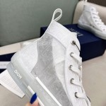 B23 High-Top Sneaker Transparent Canvas with White Raised Dior Oblique Motif