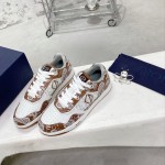 Dior B27 Low Top Sneaker Coffee and White smooth calfskin