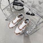 Dior B27 Low Top Sneaker Coffee and White smooth calfskin