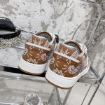 Dior B27 Low Top Sneaker Coffee and White smooth calfskin