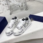 Dior B27 Low Top Sneaker Navy and White smooth calfskin