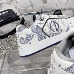 Dior B27 Low Top Sneaker Navy and White smooth calfskin