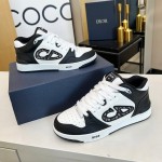 Dior B57 Mid-Top Sneaker Black and White Smooth Calfskin