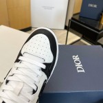 Dior B57 Mid-Top Sneaker Black and White Smooth Calfskin