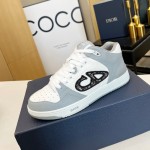 Dior B57 Mid-Top Sneaker Gray and White Smooth Calfskin