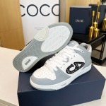 Dior B57 Mid-Top Sneaker Gray and White Smooth Calfskin