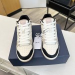 Dior B57 Mid-Top Sneaker Black and Cream Smooth Calfskin and Beige Suede