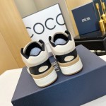 Dior B57 Mid-Top Sneaker Black and Cream Smooth Calfskin and Beige Suede