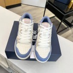 Dior B57 Mid-Top Sneaker Blue and Cream Smooth Calfskin and Beige Suede