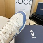 Dior B57 Mid-Top Sneaker Blue and Cream Smooth Calfskin and Beige Suede