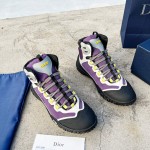 Dior Diorizon Hiking Ankle Boot Purple Technical Mesh with Black Rubber