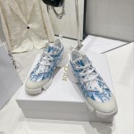 Dior D-Connect Sneaker Blue Multicolor Technical Fabric with Rêve d'Infini Print