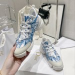 Dior D-Connect Sneaker Blue Multicolor Technical Fabric with Rêve d'Infini Print