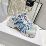 Dior D-Connect Sneaker Blue Multicolor Technical Fabric with Rêve d'Infini Print