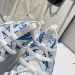 Dior D-Connect Sneaker Blue Multicolor Technical Fabric with Rêve d'Infini Print