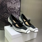 Dior D-Motion Pump Black Technical Fabric and White Rubber