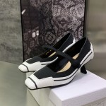 Dior D-Motion Pump Black Technical Fabric and White Rubber