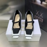 Dior D-Motion Pump Black Technical Fabric and White Rubber