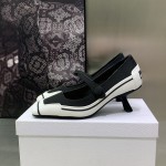 Dior D-Motion Pump Black Technical Fabric and White Rubber