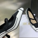 Dior D-Motion Pump Black Technical Fabric and White Rubber