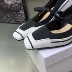 Dior D-Motion Pump Black Technical Fabric and White Rubber