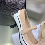 Dior D-Motion Pump Nude Technical Fabric and White Rubber