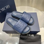 Dior Aqua Sandal Blue Quilted Smooth Calfskin