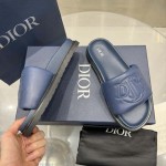 Dior Aqua Sandal Blue Quilted Smooth Calfskin